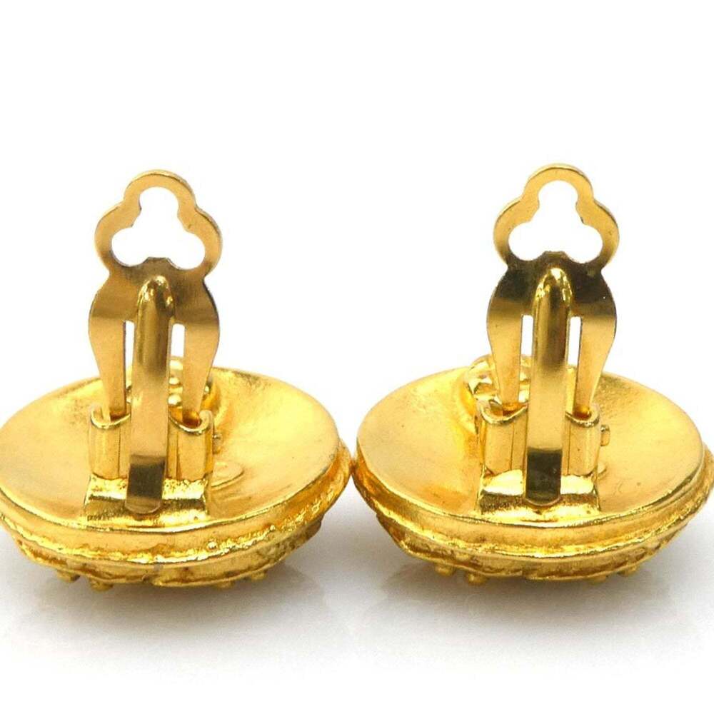 CHANEL Gold Logo Earrings - Picture 4 of 5